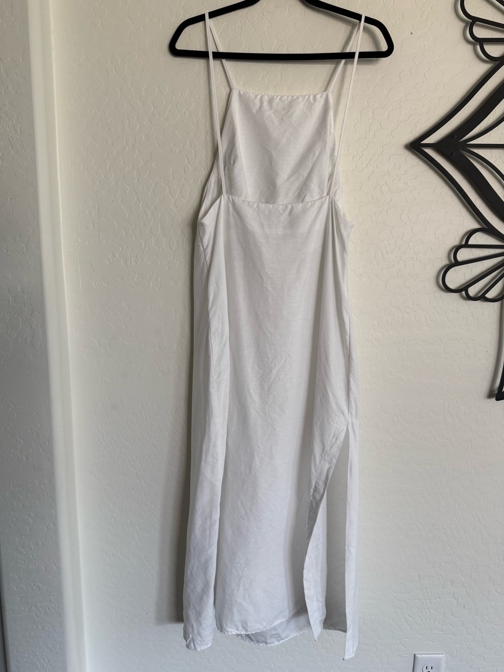 REFORMATION Lily Linen Blend Open Back Maxi Dress - White - Medium - Picture 5 of 7